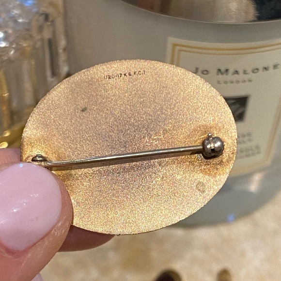 Vintage 12K gold filled estate sale Monogramed brooch pin - Picture 2 of 6